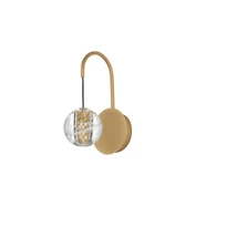 NovaLuce LICIO fali lámpa fém, üveg, arany, áttetsző,LED,4W, 3000K, 166 Lm - NL-9186959