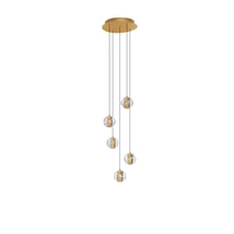 NovaLuce LICIO függeszték fém, üveg, arany, áttetsző,LED,16W, 3000K, 832 Lm - NL-9186960