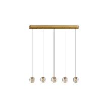NovaLuce LICIO függeszték fém, üveg, arany, áttetsző,LED,16W, 3000K, 832 Lm - NL-9186961