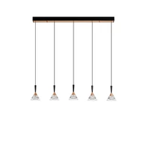 NovaLuce PALUZ függeszték fém, akrill, fekete, arany, áttetsző, 30W, 3000K, 1558 Lm - NL-9186964