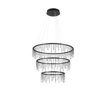 NovaLuce STELLAR függeszték fém, fekete, króm, LED Triac, 72W, 3000K, 6028 Lm - NL-9186971