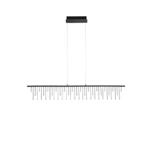 NovaLuce STELLAR függeszték fém, fekete, króm, LED Triac, 17W, 3000K, 1355 Lm - NL-9186973