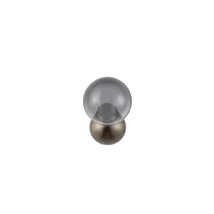 NovaLuce SILENZIO fali lámpa fém, üveg, nikkel, füstszín, LED, 6W, 3000K, 265 Lm - NL-9190210
