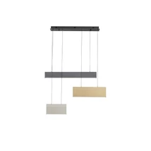 NovaLuce ALUNA függeszték fém, akril, arany, szürke, fekete, LED, 28W, 3000K, 1792 Lm - NL-9190221