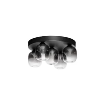 NovaLuce KITA mennyezet lámpa fém, üveg, fekete, füstszín, LED Triac, 28W, 3000K, 2222 Lm - NL-9236210
