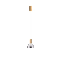 NovaLuce VOI függeszték fém, üveg, arany, füstszín, LED, 8W, 239lm, 3000K - NL-9236304