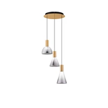 NovaLuce VOI függeszték fém, üveg, arany, füstszín, LED, 24W, 720lm, 3000K - NL-9236306