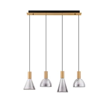 NovaLuce VOI függeszték fém, üveg, arany, füstszín, LED, 32W, 960lm, 3000K - NL-9236307
