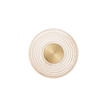 NovaLuce NOUS fali lámpa fém, üveg, arany, borostyán, LED,  8W, 3000K, 304 Lm - NL-9236398