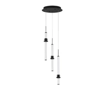 NovaLuce STALACTITE függeszték fém, akrill, kerámia, fekete,fehér, LED Triac, 18W, 3000K, 1346 Lm - NL-9236406