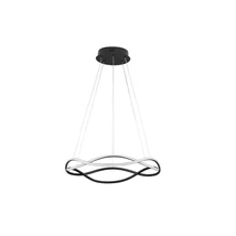 NovaLuce JINAL függeszték fém, akril, fekete, fehér, LED, 3000K, 34W, 2480lm - NL-9348102