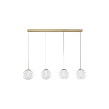 NovaLuce GALEO függeszték fém, üveg, arany, áttetsző, LED Triac, 25W, 3000K, 1765 Lm - NL-9416941