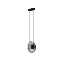 NovaLuce BALLET függeszték fém, üveg, fekete, szürke, LED Triac, 8W, 3000K, 221 Lm - NL-9416944