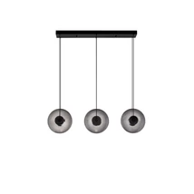 NovaLuce BALLET függeszték fém, üveg, fekete, szürke, LED Triac,  24W, 3000K, 660 Lm - NL-9416945