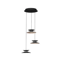 NovaLuce MORFI függeszték fém, akrill, fekete, arany, LED Triac, 14W, 3000K, 480 Lm - NL-9416950