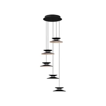 NovaLuce MORFI függeszték fém, akrill, fekete, arany, LED Triac, 24W, 3000K, 800 Lm - NL-9416951