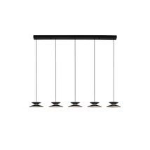 NovaLuce MORFI függeszték fém, akrill, fekete, arany, LED Triac, 24W, 3000K, 800 Lm - NL-9416952