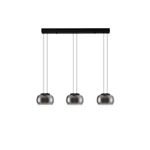 NovaLuce BIOS függeszték fém, üveg, fekete, füstszín, LED Triac, 25W, 3000K, 1515 Lm - NL-9416955