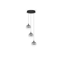 NovaLuce ORENDA függeszték fém, üveg, fekete, füstszín, LED, 15W, 675lm, 3000K - NL-9416959