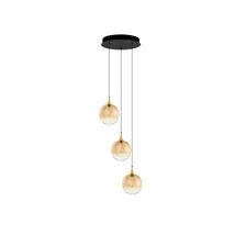 NovaLuce ORENDA függeszték fém, üveg, fekete, pezsgő, LED, 15W, 750lm, 3000K - NL-9416960