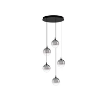 NovaLuce ORENDA függeszték fém, üveg, fekete, füstszín, LED, 20W, 1125lm,  3000K - NL-9416961