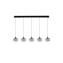 NovaLuce ORENDA függeszték fém, üveg, fekete, füstszín, LED, 20W, 1125lm,  3000K - NL-9416963