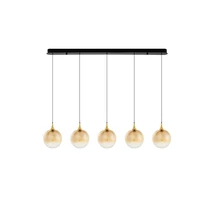 NovaLuce ORENDA függeszték fém, üveg, fekete, pezsgő, LED, 20W, 1250lm, 3000K - NL-9416964