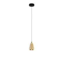 NovaLuce ALISH függeszték fém, üveg, fekete, pezsgő, LED, 8W, 433lm, 3000K - NL-9416966