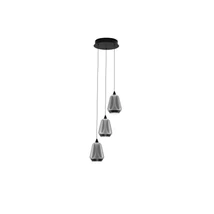 NovaLuce ALISH függeszték fém, üveg, fekete, füstszín, LED, 24W, 990lm, 3000K - NL-9416967