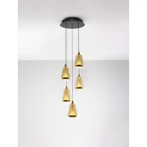 NovaLuce ALISH függeszték fém, üveg, fekete, pezsgő, LED, 40W, 2165lm, 3000K - NL-9416970