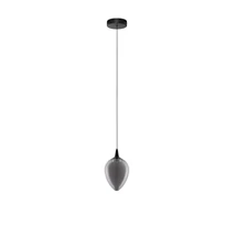 NovaLuce NALI függeszték fém, üveg, fekete, füstszín, LED, 6W, 238lm, 3000K - NL-9416971