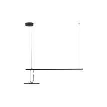 NovaLuce GEA függeszték fém, akrill, fekete, fehér, LED, 3000K, 22W, 2600lm - 9501209