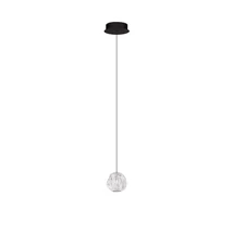 NovaLuce ILFOS függeszték fém, akrill, fekete, króm, áttetsző, LED Triac,  6W, 3000K, 270 Lm - NL-9511011