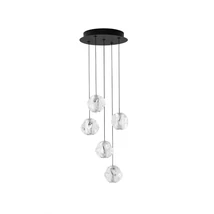 NovaLuce ILFOS függeszték fém, akrill, fekete, króm, áttetsző, LED Triac, 25W, 3000K, 1301 Lm - NL-9511012