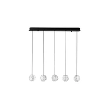 NovaLuce ILFOS függeszték fém, akrill, fekete, króm, áttetsző, LED Triac, 25W, 3000K, 1341 Lm - NL-9511013