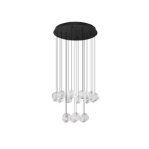 NovaLuce ILFOS függeszték fém, akrill, fekete, króm, áttetsző, LED Triac, 87W, 3000K, 5057 Lm - NL-9511015
