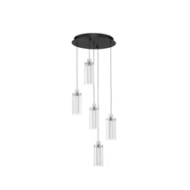 NovaLuce LUNE függeszték fém, üveg, fekete, króm, áttetsző, LED Triac, 38W, 3000K, 1254 Lm - NL-9520011