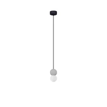 NovaLuce ZERO függeszték beton, üveg, szürke, opál, G9 - NL-9577018