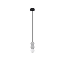 NovaLuce ZERO függeszték beton, üveg, szürke, opál, G9 - NL-9577021
