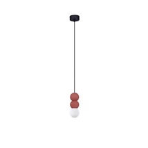 NovaLuce ZERO függeszték beton, üveg, piros, opál, G9 - NL-9577022