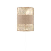 NovaLuce LUM fali lámpa rattan, barna, E27 - 9586521
