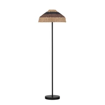 NovaLuce CARO állólámpa rattan, szövet, fekete, barna, E27 - 9586529