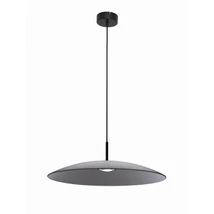 NovaLuce POLIFEMO függeszték fém, üveg, fekete, füstszín, LED, 17W, 3000K, 1360 Lm - NL-9620140