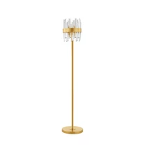 NovaLuce CROWN állólámpa fém, kristály, arany, áttetsző, G9 - NL-9695123