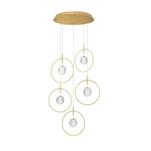 NovaLuce ATOS függeszték fém, akril, arany, LED, 3000K, 32W, 3925lm - NL-9695235