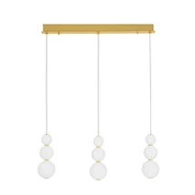 NovaLuce FLEA függeszték fém, üveg, arany, fehér, LED, 3000K, 24W, 2265lm - NL-9695243