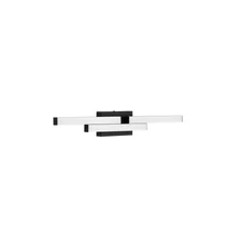 NovaLuce ATOM fürdőszobai fali lámpa fém, akril, fekete, fehér, LED, 14W, 1342lm, 4000K, IP44 - NL-9695269