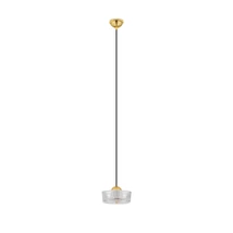 NovaLuce KEROS függeszték fém, akrill, arany, áttetsző, LED, 6W, 3000K, 394 Lm - NL-9695278