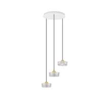 NovaLuce KEROS függeszték fém, akrill, fehér, arany, áttetsző, LED, 18W, 3000K, 1182 Lm - NL-9695279