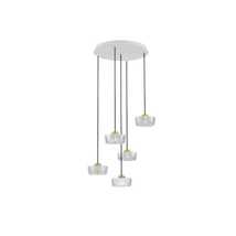 NovaLuce KEROS függeszték fém, akrill, fehér, arany, áttetsző, LED, 30W, 3000K, 1970 Lm - NL-9695280